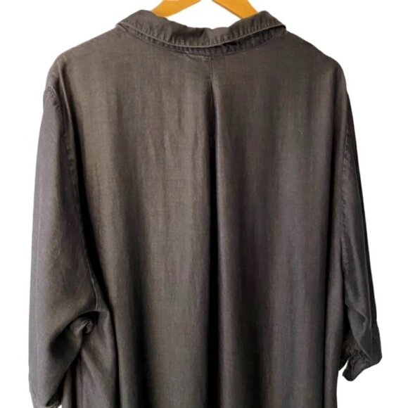 Pure by Ulla Popken Grey Lyocell Collared Shirt Dress 28/30 - Picture 5 of 5